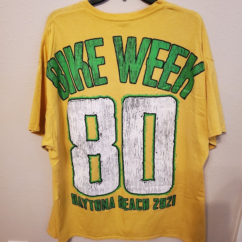 Daytona Beach 2021 80,  Bike Week. Short sleeve T-shirt 100% cotton. Size 2X. - Picture 6 of 11